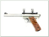 Ruger Mark II Target Stainless Walnut 22 LR 2 Mags exc cond! - 2 of 4