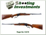 Ruger No. 1 45-70 GOVT Tropical Red Pad Pre Warning 1970 22” Rifle - 1 of 4