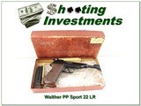 Carl Walther PP Sport 22 LR collector cond in box! - 1 of 4