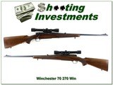 Winchester Model 70 Pre 64 270 Win 24” Rifle 1953 w Redfield 4x