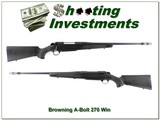 Browning A-Bolt II Stalker in 270 Win 22in barrel with BOSS!