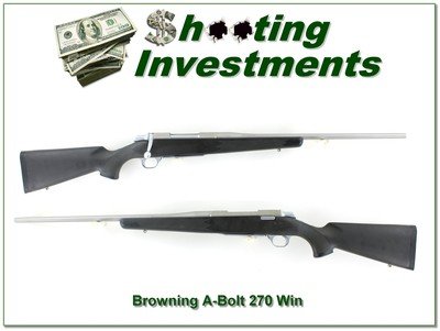 Browning A Bolt II Stainless Stalker 270 Win 22” Rifle