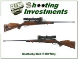 Weatherby Mark V Lazermark LH 300 Wthy Mag w/ Leupold