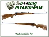 Weatherby Mark V Deluxe 7x64 Rare Factory 26” Rifle looks unfired!