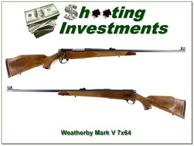 Weatherby Mark V Deluxe 7x64 Rare Factory 26” Rifle looks unfired!
