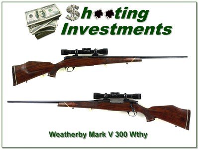 Weatherby Mark V Left Handed Custom Shop 300 with Weatherby scope