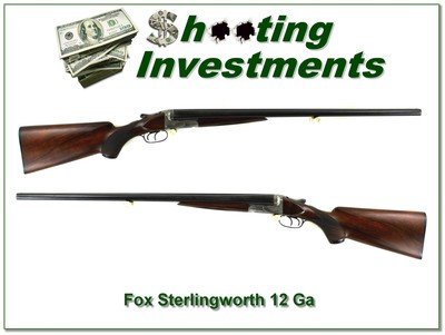 Fox Sterlingworth 12 Ga 28in Lever still right beautiful wood