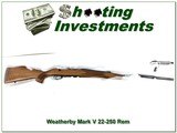 Weatherby Mark V Varmintmaster 26in 22-250 Rem as new in box!