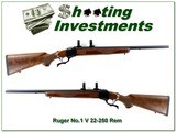 Ruger No.1 V Varmint in 22-250 Rem Exc Cond XX Wood!