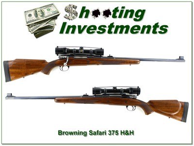 Browning Safari 375 H&H Belgium 1970 24” W Bushnell Scope