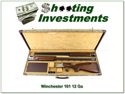 Winchester Model 101 Diamond Grade 12 Ga Trap 2 Barrel Set 32” 34” w Case