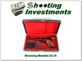 Browning Medalist 22 LR 6.75” Pistol Belgium w Case and Accessories