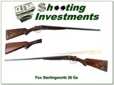 A.H. Fox Sterlingworth 20 Ga SXS Shotgun 26” Mod/Full w Extra Stock
