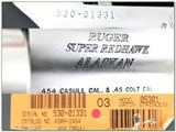 Ruger Super Redhawk Alaskan Stainless 454 Casull 2.5” Revolver LNIC - 4 of 4