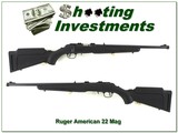 Ruger American 22 Magnum near new threaded for a suppressor