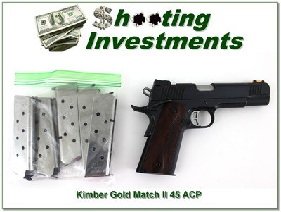 Kimber Gold Match II 45 ACP 1911 With 6 Magazines!