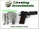 Kimber Gold Match II 45 ACP 1911 With 6 Magazines!