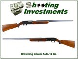 Browning Double Auto early steel receiver made 52 to 55 12 Ga