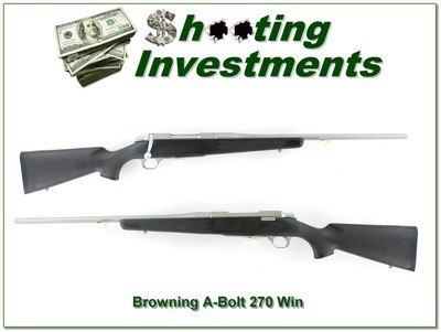 Browning A Bolt II Stainless Stalker 270 Win 22” Rifle
