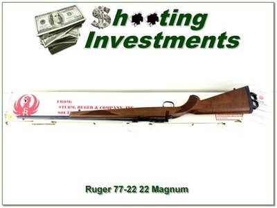 Ruger 77-22 22 Magnum 1997 made unfired in box!