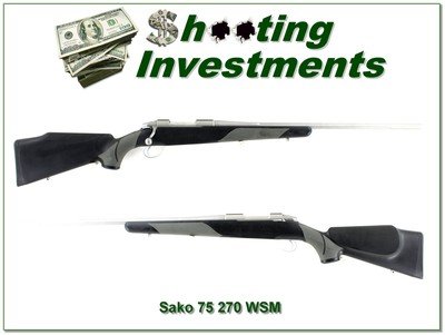 Sako 75 Stainless Fluted 270 WSM like new!