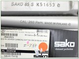 Sako 85 Carbon Carbonlite 260 Rem unfired in box! - 4 of 4