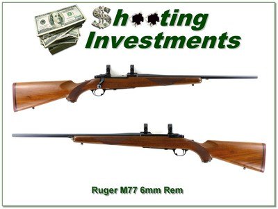 Ruger M77 early tang safety Red pad 6mm Rem