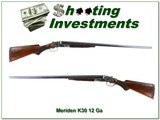 Meriden K30 SXS 12 Ga Shotgun 30” Full