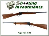 Ruger No. 3 Rare 45-70 Govt 22” Rifle 1977