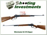 Winchester Model 64 in RARE 219 Zipper original finishes with factory manual!