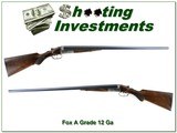 A.H. Fox A Grade SXS 12 Ga 30” Full/Mod Shotgun