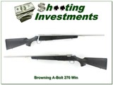 Browning A Bolt II Stainless Stalker 270 Win 22” Rifle