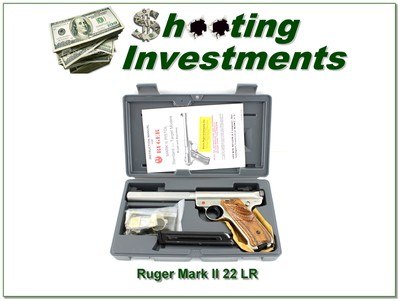 Ruger Mark II Target 22 LR Stainless 6.75” w Extra Mag & Rings NIB