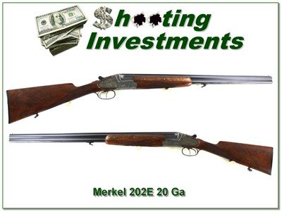 Merkel 2002E (202E) 20 Ga unfired XX Wood hand engraved!