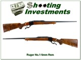 Ruger No.1 B 6mm Rem Red Pad XX Wood like new!