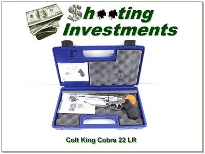 Colt King Cobra 22 LR Stainless 10 shooter like new