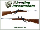 Ruger No.1 Light Sportier Red Pad in 243 Win Exc Cond - 1 of 4