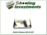 Smith & Wesson Model 645 45 Auto 1985 First Year Stainless like new in box - 1 of 4