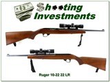 Ruger 10-22 1984 made 22 LR with barrel mounted scope - 1 of 4