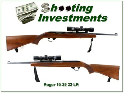 Ruger 10-22 1984 made 22 LR with barrel mounted scope