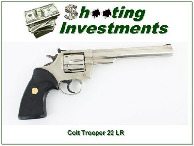 Colt, Trooper MK III 8in Polished Nickel 22 LR