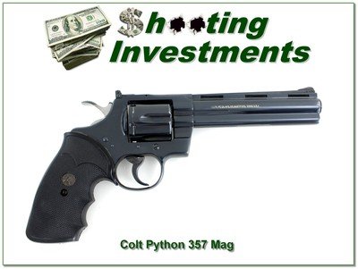 1980 made Colt Python 6in Blued 357 Mag