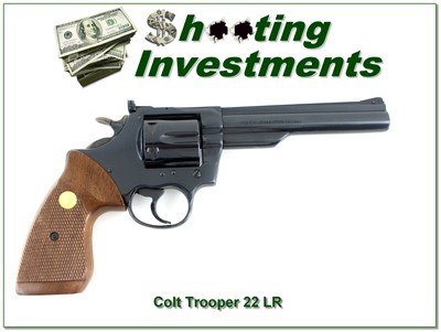 Colt Trooper II 22 LR 6in blued collector!