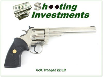 Colt, Trooper MK III 8in Polished Nickel 22 LR