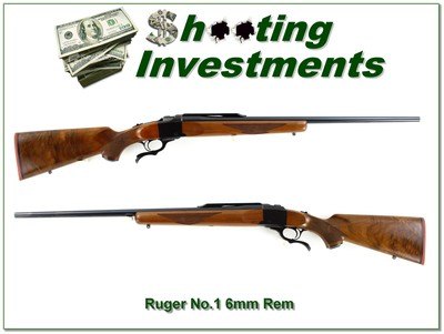 Ruger No.1 B 6mm Rem Red Pad XX Wood like new!