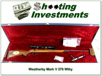 Weatherby Mark V 270 Wby Mag Olympic Commemorative NEW w/ Scope 24”