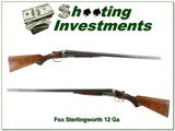 AH Fox Sterlingworth SXS 12 Ga Shotgun 28” Mod
