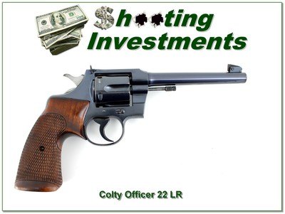 Colt Officers 22 LR Target model made in 1938 Exc Collector!