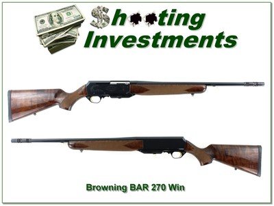 Browning BAR Mark II Safari 270 Win w BOSS Rare 22” Rifle Like New