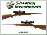 CZ Model 452-2E ZKM American 22 LR Rifle 22” w Nikon P22 Scope - 1 of 4